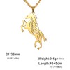 VASSAGO Horse Necklace for Women Men Stainless Steel Horse Pendant
