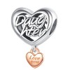 Ouroyea Love you Daughter Charm 925 Sterling Silver Pendant,Jewelry Beads