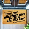 Doormat Wretched Hive of Scum and Villainy Funny Doormat Sci