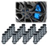 Gunmetal 20 PCS M12x1.25 Lug Nuts Short 50mm Tuner Open