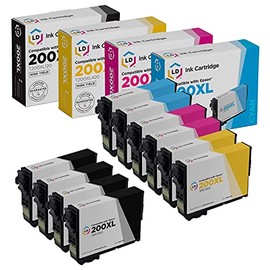 LD Remanufactured Ink Cartridge Replacement for Epson 200 200XL High Yield (4 Black, 2 Cyan, 2 Magenta, 2 Yellow, 10-Pack)