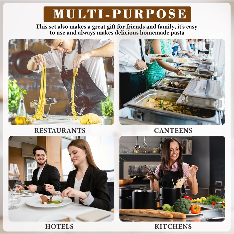 SiliFine 4 Pcs Pasta Maker Tool Set Include Chitarra Cutter