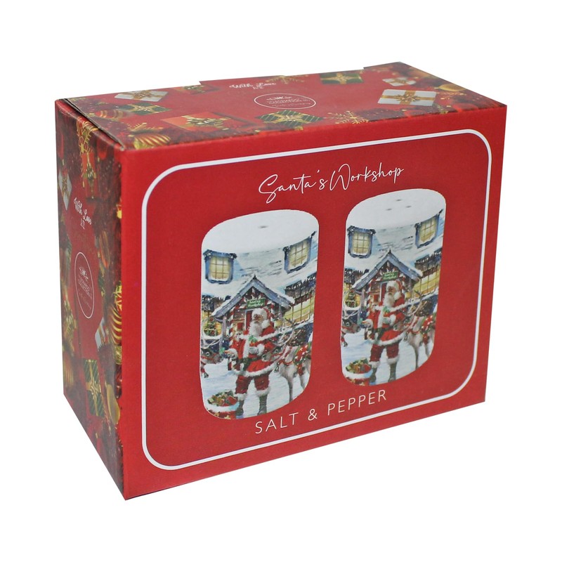 Christmas Salt and Pepper Pots Gift Boxed Fine China Tableware