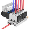 Heschen Electrical Pneumatic 4 Solenoid Valve 4V210-08 AC220V PT1/4 5