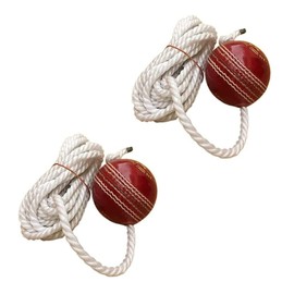 AnNafi® Hanging Ball for Practice and Knocking - Hanging Season Ball with Rope I Ball with a Cord Cricket Hanging Ball for Practice Made in India (2)
