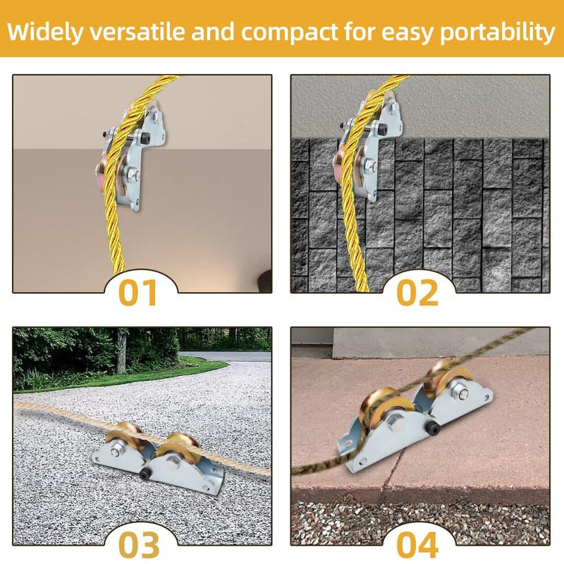 NLZDDQ Two-Wheel Portable Pulley Device,Angle-Adjustable Pulley Device,Lifting Equipment,Labor-Saving Transportation Equipment,Products