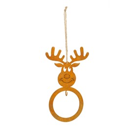 Bird Feeder Elk Deer for Wild Birds in Rust Look for Hanging Made of Patina 27.5 cm