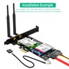 2 en 1 Combo Mini PCI-E a PCI-E 1x y