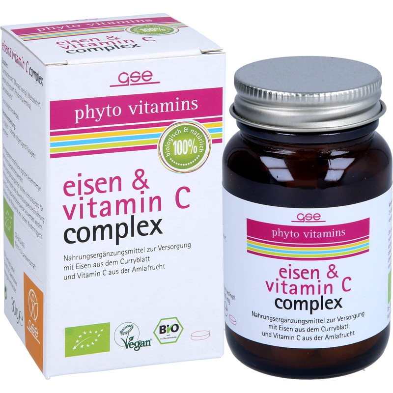 phyto vitamins Eisen und Vitamin C Complex Bio, 60 St.