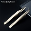 FERYES Eyelash Tweezers for Eyelash Extension, Professional Dolphin and Boot