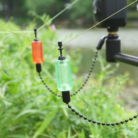 Hirisi Tackle Carp Swinger with Bite Alarm, Removable Sleeve, 6 Colours, Individually Packed, Length Adjustment (FBA-Green-2)