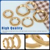 Glarks 6pcs G1 G1/2 G3/4 3 Sizes Brass Lock Nut