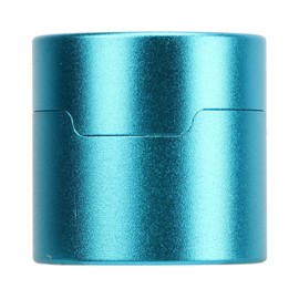 Billiard Chalk Case Round Aluminum Alloy Pool Cue Chalk Box Holder for Pool Cue Sports Accessories (Blue)