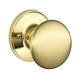 J-Series by SCHLAGE Stratus Decorative Inactive Trim Knob, Bright Brass (J170STR605)