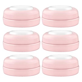 Maymom Screw Lids Aka Travel Caps with Rewritable Sealing Disc Compatible with Avent, Maymom Wide Mouth Bottles; Cap Replace Avent Natural Bottle Sealing Ring and Sealing Disc, 6pcs. (Pink)
