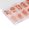 220Pcs Sealing Copper Gasket Flat Round Ring Washer Assortment Kit