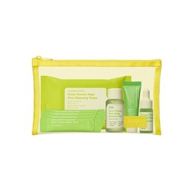 SUNGBOON EDITOR - Kit de viaje Green Tomato, tejido limpiador, limpiador de poros, hidratación de la piel, levantamiento de poros y protección solar, 