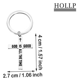 Christian Cross Keychain Religious Scripture Bible Verse Keychain Religious jewelry Christian Gift (all the time K CA)