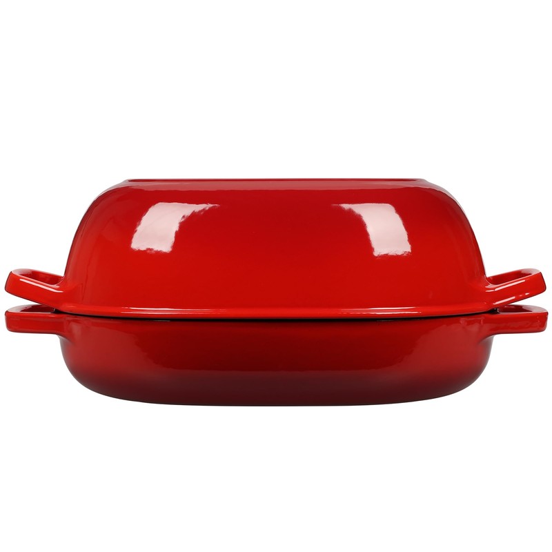 EDGING CASTING Enameled Cast Iron Dutch Oven Pot with Lid,