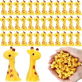 Simgoing 50 Pcs Mini Resin Giraffe Figurine Tiny Giraffe Resin Ornaments for Garden Home Decoration Zoo Animal Micro Landscape Ornaments Kit Fairy Accessories Party Gifts (Delicate)