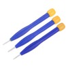 HARFINGTON 3Pcs Plastic Screwdriver 0.9mm/1.3mm/1.8mm Slotted Head Ceramic Repair Hand