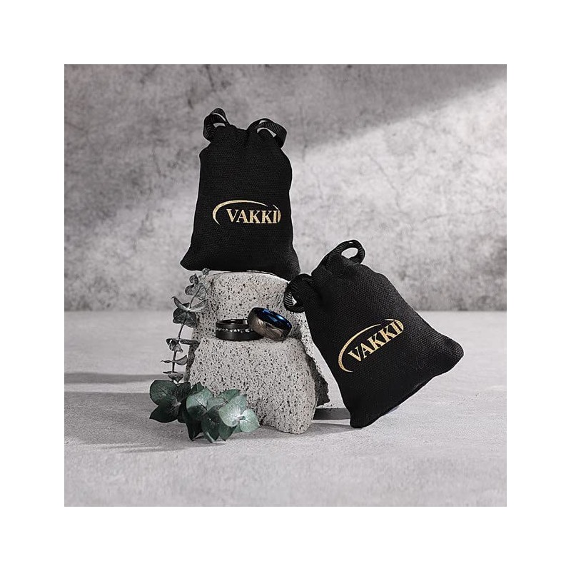 Vakki 8 mm Men's Wedding Rings 8 mm Made of