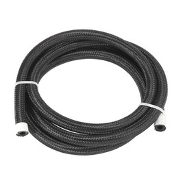 X AUTOHAUX 5Ft 4AN Braided Nylon Stainless Steel CPE Oil Fuel Gas Line Hose