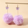 Pom Pom Earrings for Women Butterfly Pom Dangle Earrings Colorful