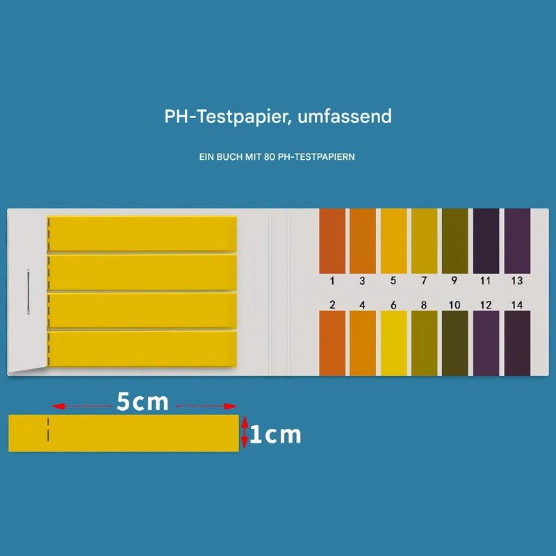 Varile PH Test Universal Indicator with 80 Test Strips, pH