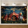OFILA Circus Tent Backdrop 10x8ft Fabric Carnival Backdrop Carnival Theme