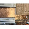 Peel and Stick Backsplash Mini Hexagon Tile, Light Copper Brushed
