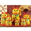 11" Waving Lucky Fortune Cat Maneki Neko Japanese Porcelain Lucky