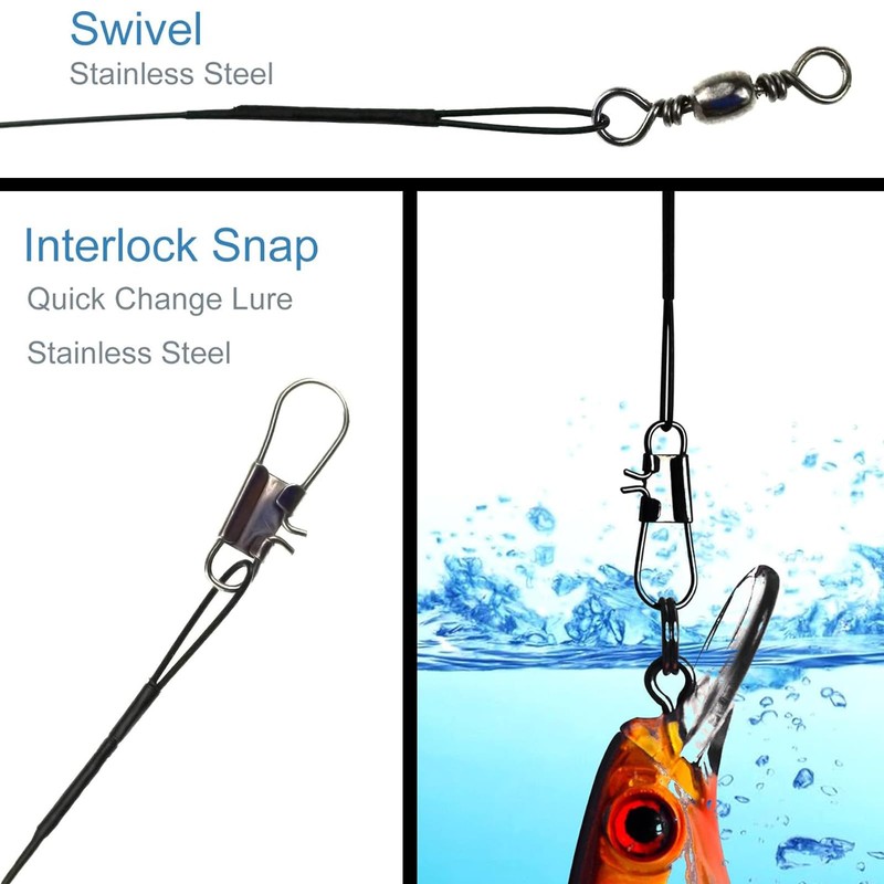 6 Pcs Fishing Lures Bait with Hooks, Pike Lures with