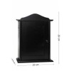 Wooden World Wooden Key Cabinet with Door and 6 Hooks