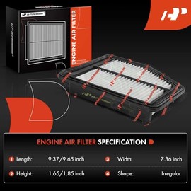 A-Premium - Filtro de aire para motor y cabina de 2 piezas con carbón activado compatible con Honda Civic 2012-2015 1.8L y Acura ILX 2013-2015 2.0L