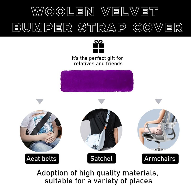 povtii 2PCS Car Seat Belt Cover Pad, Soft Auto Seatbelt