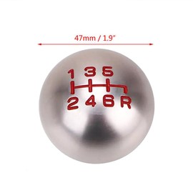 VOBOR Car Gear Knob 6 Speed, Aluminum Alloy Car Transmission Shift Shifter Lever Knob Stick for JDM Honda Civic FD2 Type-R
