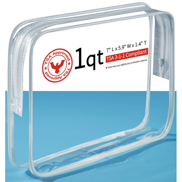 Menisovia Menisovia TSA Approved Toiletry Bag -Quart Size Travel Bag