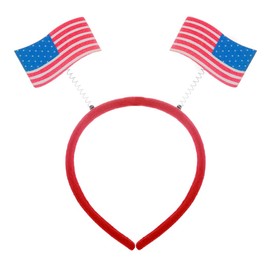 Florry 4th of July Headbands for Women,American Flag Headband Independence Day Holiday Hair Accessories Cute Patriotic Head Boppers USA Red White and Blue Star Hair Bands for Girls (B)