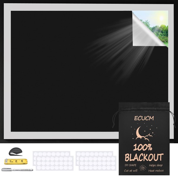 ECUCM Blackout Blinds for Windows, 157" x 57" Blackout Curtains