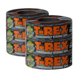T-REX Ferociously Strong Tape, Duct Tape with UV Resistant & Waterproof Backing for Wood Brick Concrete and More, 35 yd x 1.88", Gunmetal Gray, 6-Rolls (284976)