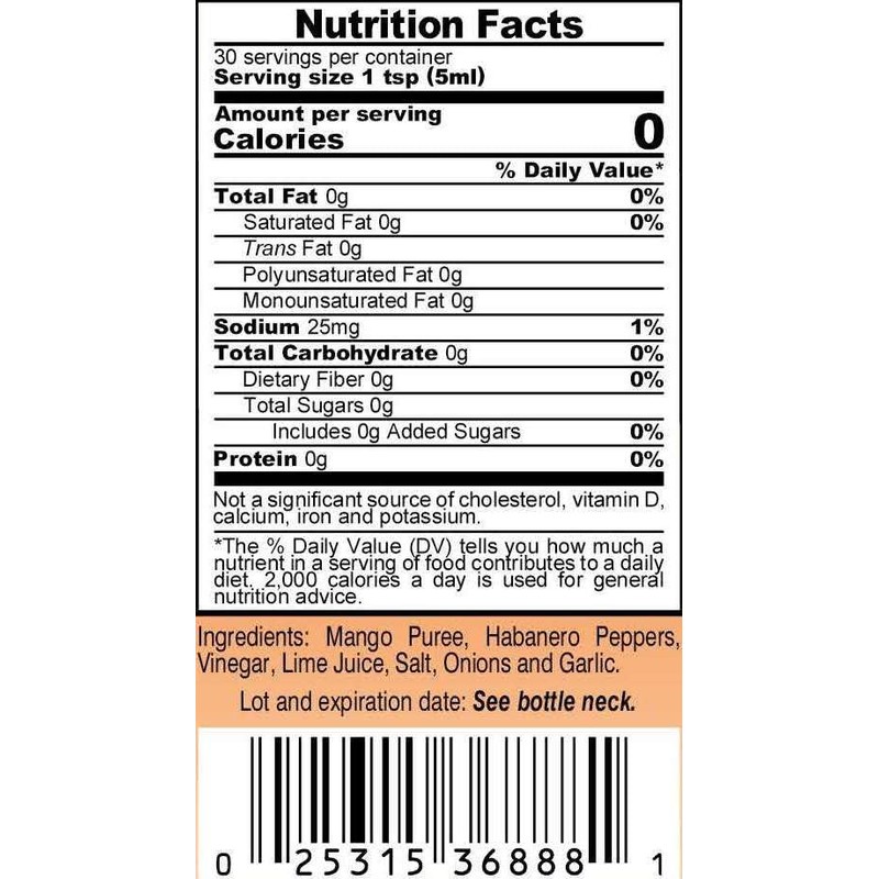 Marie Sharp’s Mango Habanero Pepper Sauce, 5 oz – Sweet