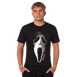 Horror Film Men's Ghost Face Mask Disguise Graphic Print T-Shirt (Small)