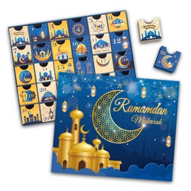 Ramdan Calendario de Adviento 2024, 30 cajas vacías para 30 días, calendario Eid Mubarak Coutdown caja de regalo de Ramadán Mubarak, suministros de fiesta de Ramadán, color negro