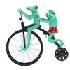 gernie Vintage Cycling Frog Wind Spinner, Iron Alloy Garden Ornament,