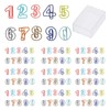 100 Cute Number Style Paper Clips Durable Metal File Organizer