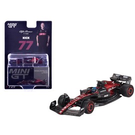 1:64 Diecast Model Car Compatible with Mini GT Alfa Romeo C43#77 Valtteri Bottas 2023 F1 2023 Australian GP Limited Edition MGT00729