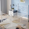 VECELO Twin Size Bed Frame Metal Platform Bed with Headboard