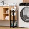 Narrow Side Toilet Paper Holder with Storage Rack - Freestanding