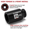 CASOMAN 1/2- Inch Drive Deep Spindle Axle Nut Impact Socket